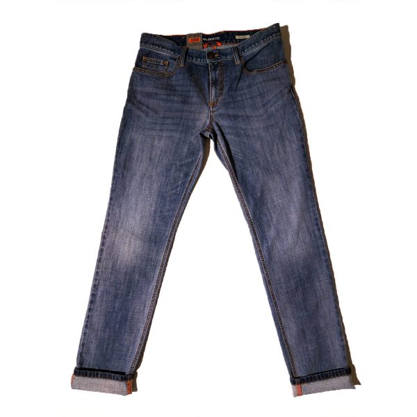 Jeans lichte 80’s wassing denim Regular-fit ‘PIPE’ Alberto Broeken