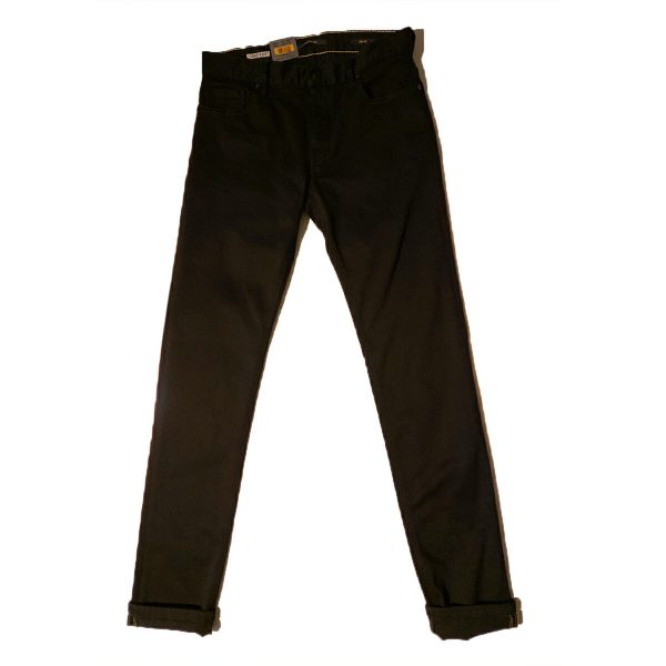 Jeans effen zwarte denim Slim-fit ‘SLIM’ Alberto Broeken