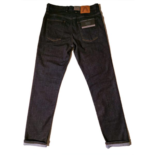 Jeans effen donker blauwe denim Regular-fit ‘PIPE’ Alberto Broeken