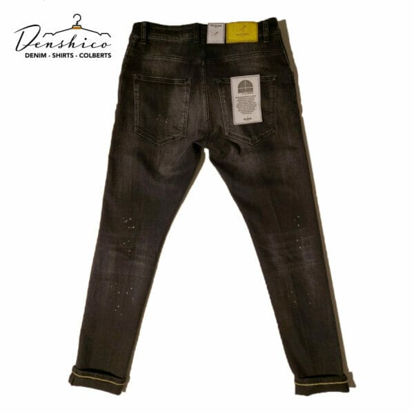 Jeans zwarte destroyed denim Tailored-fit Neckarau Goldgarn Broeken