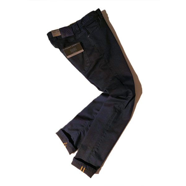 Jeans effen donkerblauwe denim Slim-fit ‘SLIM’ Alberto Broeken