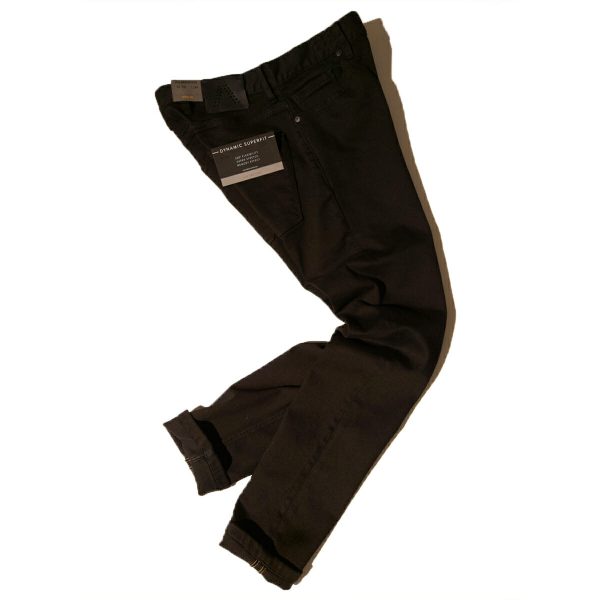 Jeans effen zwarte denim Slim-fit ‘SLIM’ Alberto Broeken