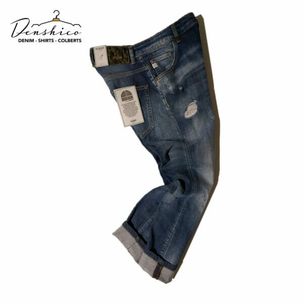 Jeans vintageblauw destroyed denim Tailored-fit Neckarau Goldgarn Broeken
