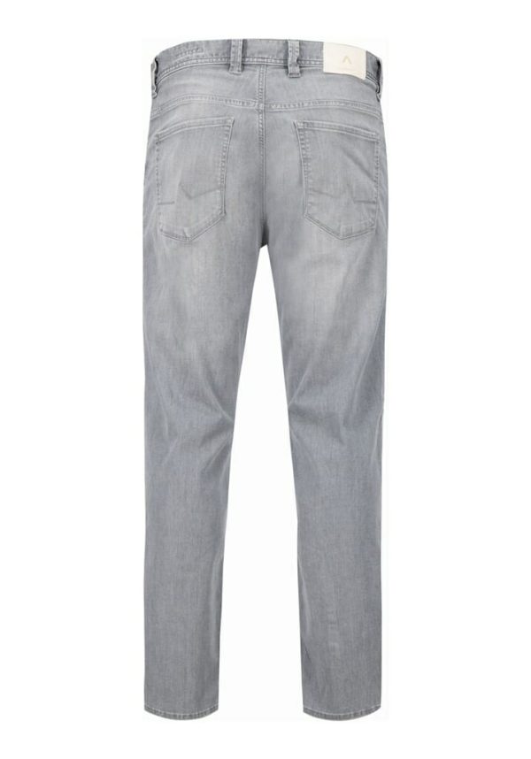 Jeans licht grijs super light tencel denim regular-fit ‘PIPE’ Alberto Broeken