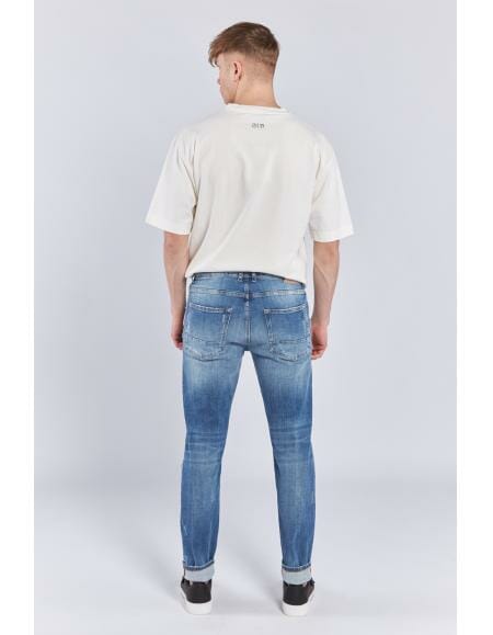 Jeans lightblue damaged ISKO denim Slim-fit ‘U2’ Goldgarn Broeken