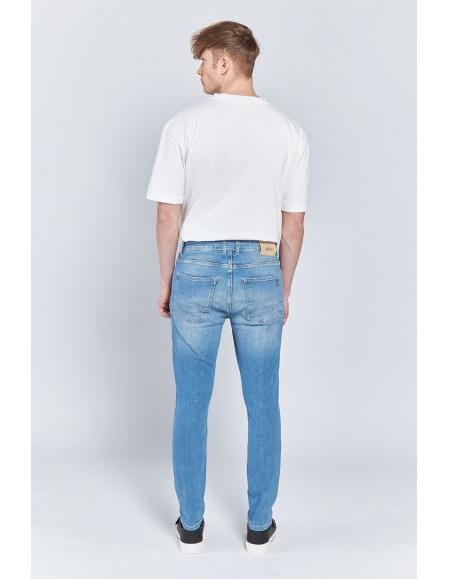 Jeans lightblue ISKO denim Slim-fit ‘U2’ Goldgarn Broeken