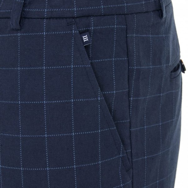 Short blue grey checked Berlin Tresanti Shorts