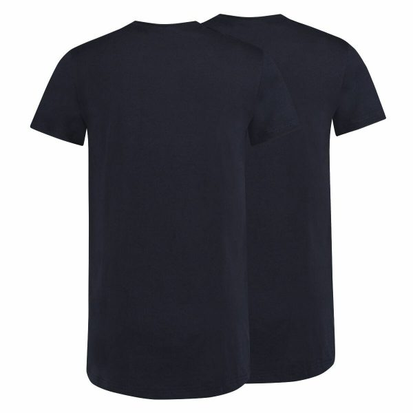 T-shirts donkerblauw 2-pack Regular-fit hoge ronde hals Amsterdam RJ Bodywear Accessoires