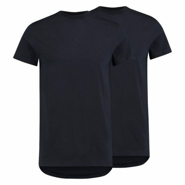 T-shirts donkerblauw 2-pack Regular-fit hoge ronde hals Amsterdam RJ Bodywear Accessoires