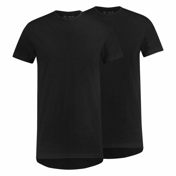 T-shirts zwart 2-pack Regular-fit ronde hals Rotterdam RJ Bodywear Accessoires