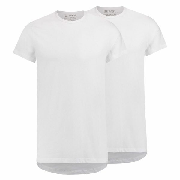 T-shirts extra lang wit 2-pack Regular-fit ronde hals Utrecht RJ Bodywear Accessoires