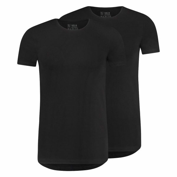 T-shirts zwart 2-pack Body-fit ronde hals Maastricht RJ Bodywear Accessoires
