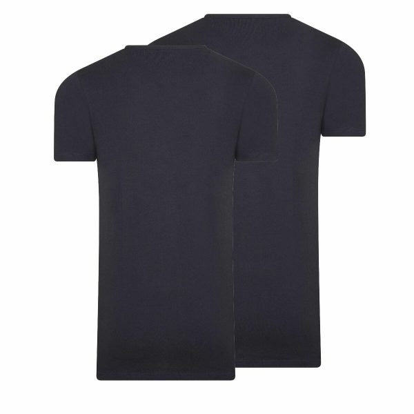 T-shirts donker blauw 2-pack Body-fit V hals Den Bosch RJ Bodywear Accessoires