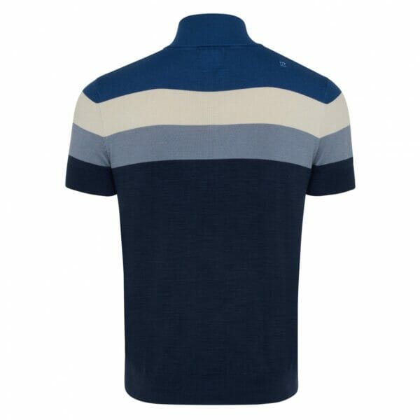 T-shirt zipper blue sand grey horizon stripe Tresanti T-shirts