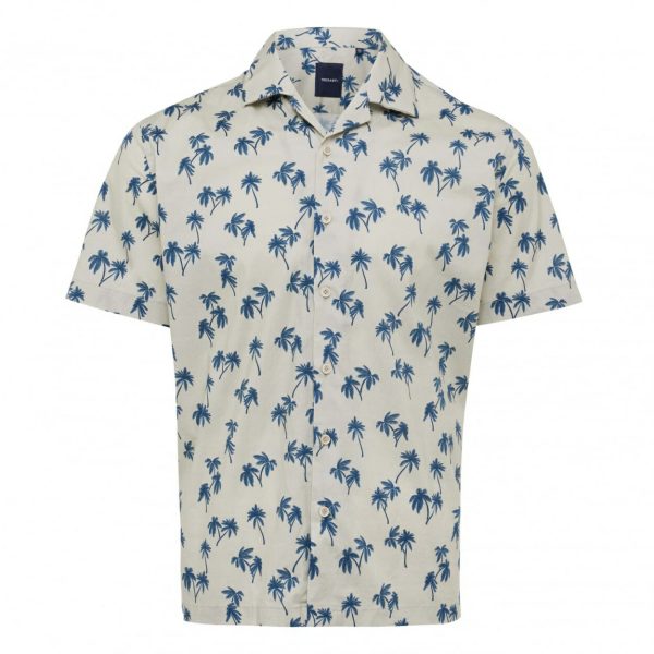 Shirt sand blue palm Buenos Regular-fit korte mouw Tresanti Shirts