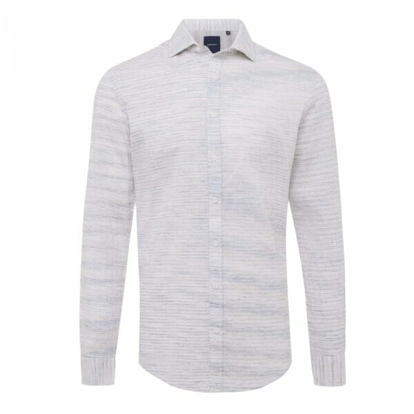 Shirt sand blue horizon stripes Bellini Tailored-fit linnen Tresanti Shirts